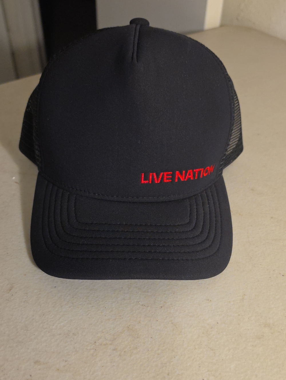 Live Nation Black Cap with Red Embroidered Logo New With Tags
